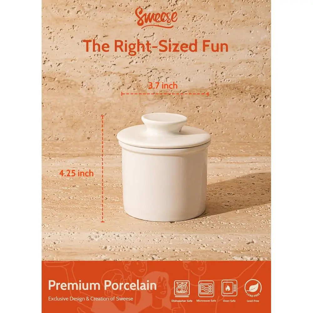 Butter Dish with Lid - Ideal for Fresh Spreadable Butter