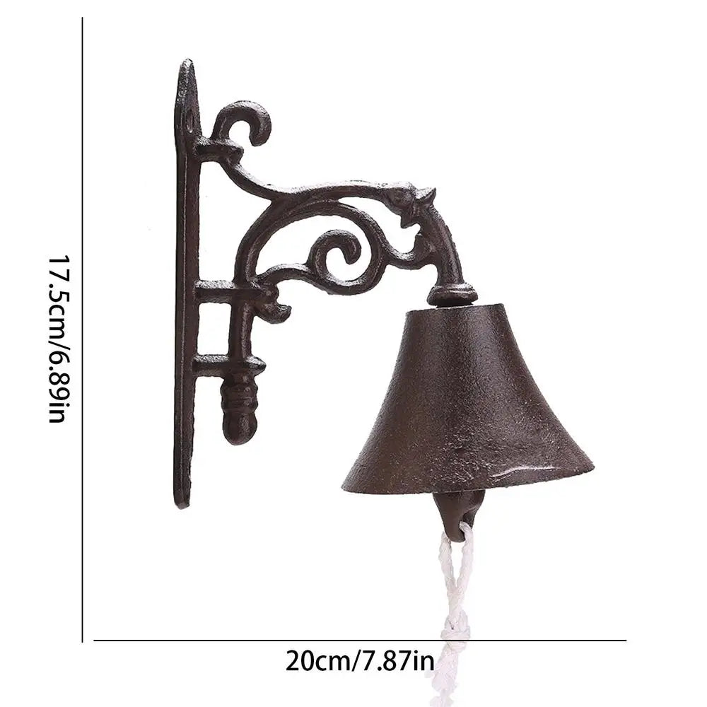 Door Bell Cast Iron Antique Country House Look, Loud Sound Weatherproof