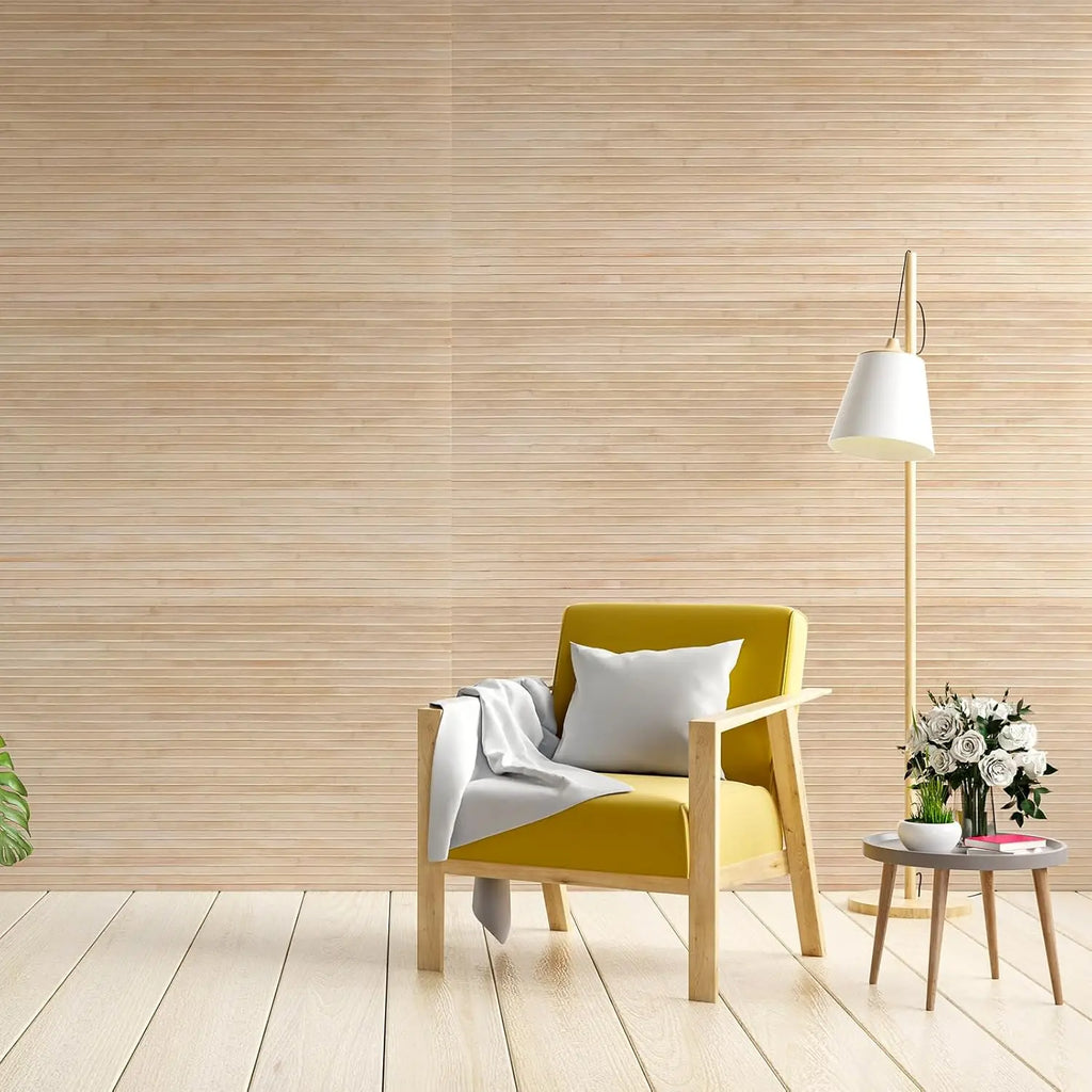 Natural Bamboo Wall Panel 48x96 Inch for Interior Decor, Flexible  2-Pack