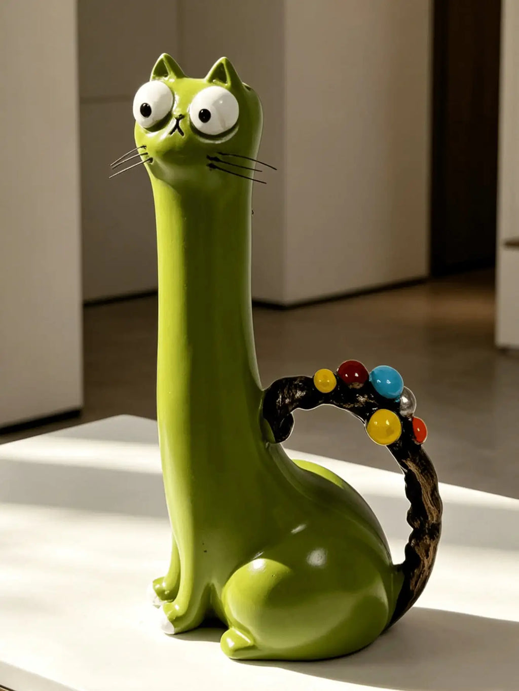 Cartoon Cat Shaped Resin Vase