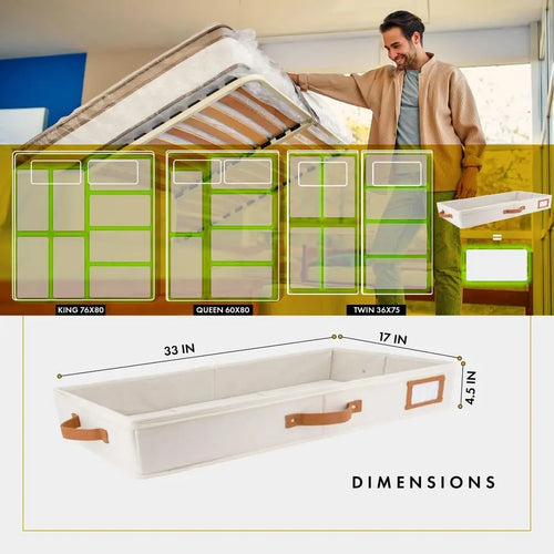 2pc Low Profile Under Bed/couch Storage Containers Lids,