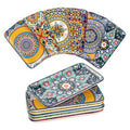 Boho Ceramic Dinner Plates Large Rectangular Set of 6 for , Microwave and Dishwasher