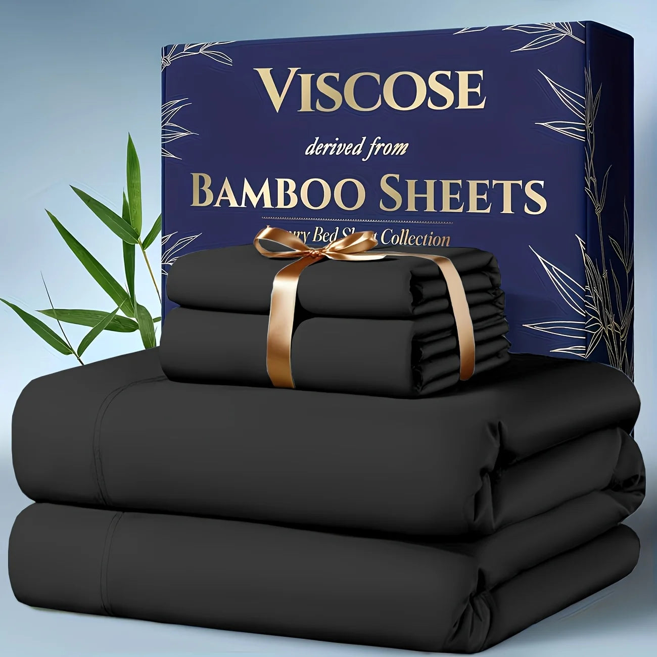 4pcs Bamboo Cooling Bedding - Extra Deep Pocket Breathable And Cooling  Sheet And Fitted Sheet -