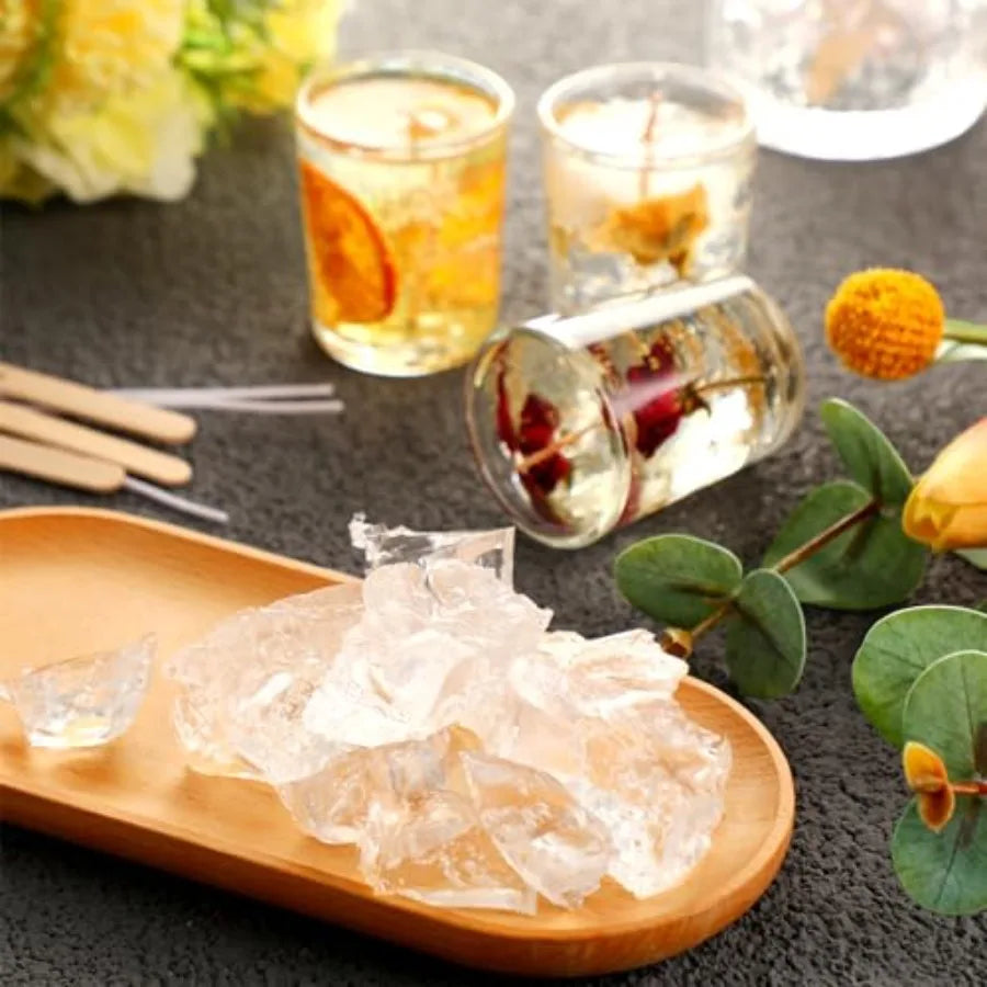 6 lb Clear Jelly Wax for Candle Making, Smooth Pour & Long Lasting Burning