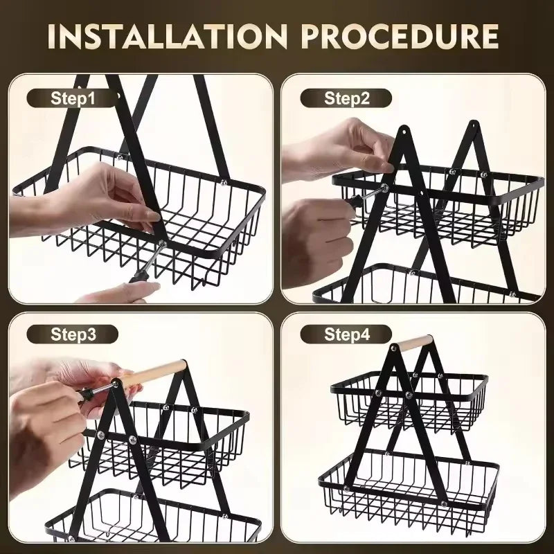 2 and 3 Tier Portable Iron Organizer for multi-use