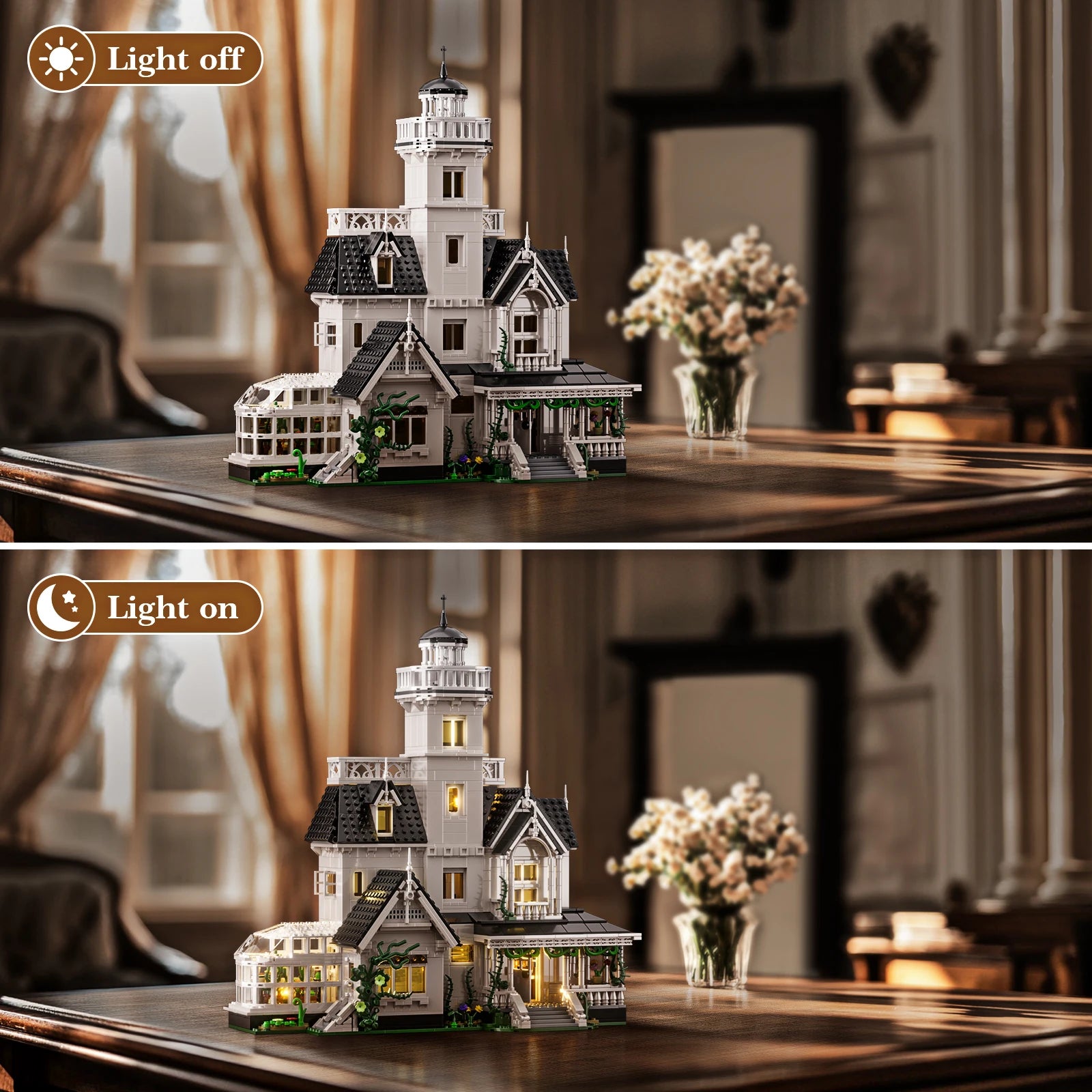 Magic House Building Set  LED Light Owens House Blocks Model Gift for Adults (1877PCS)