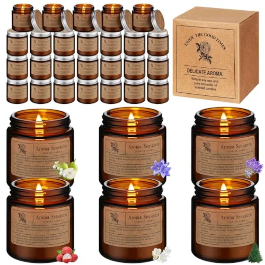 36 Pcs Scented Candles for Home Bulk Jar Candles Gift Set