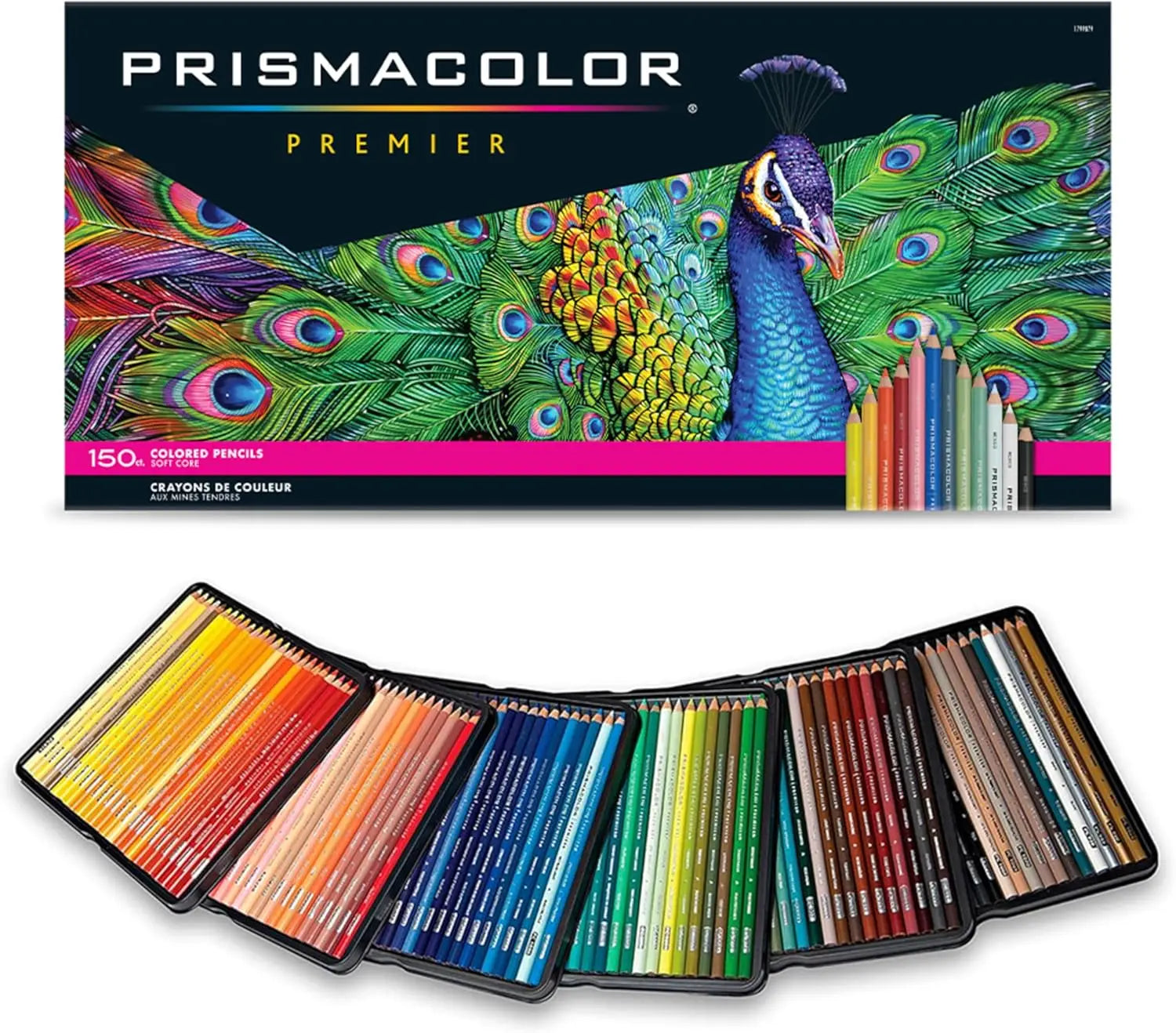 150 Soft Core Vibrant Colored Smooth Laydown Pencils Set  Adult