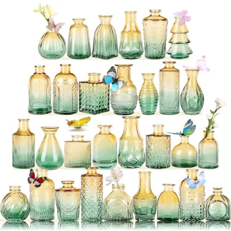 Glass Bud Vases in Bulk Set