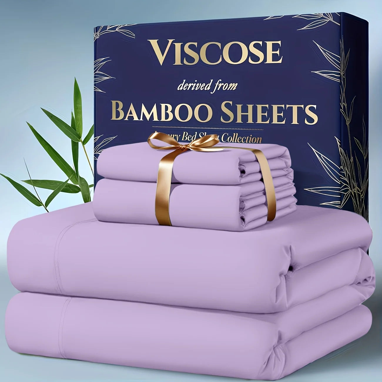4pcs Bamboo Cooling Bedding - Extra Deep Pocket Breathable And Cooling  Sheet And Fitted Sheet -
