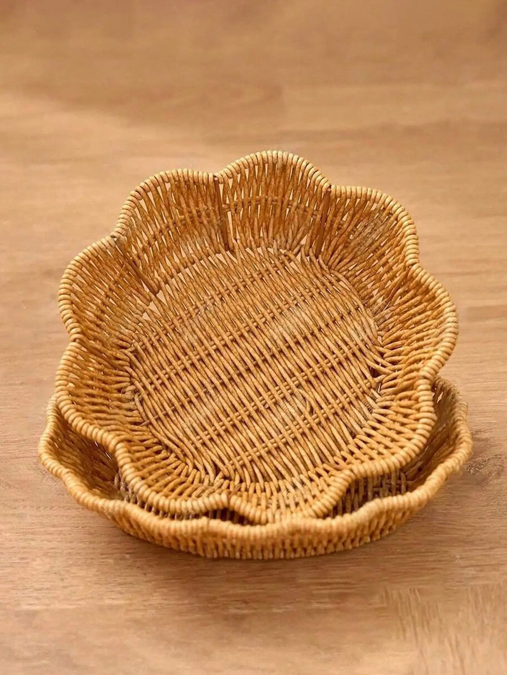 3pcs/1pc Handmade Woven Rattan Style Tray