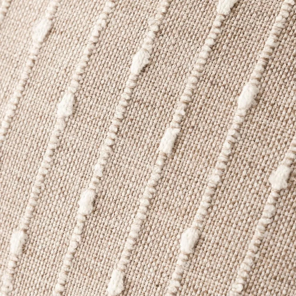 Set of 2 Boho Striped Throw Pillow Covers 20x20 Inch Textured Boucle Cushion