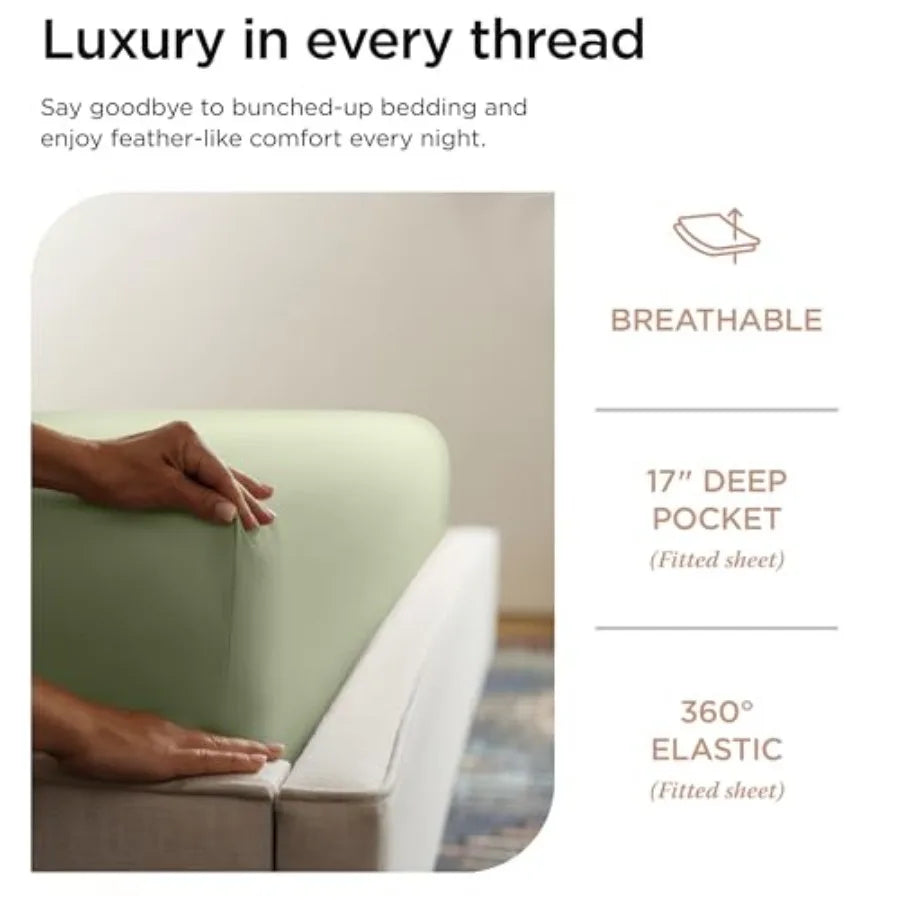 Luxury Supima 1000 Thread Count Cotton Sheets  4 Pc  Set, 5-Star Hotel Quality