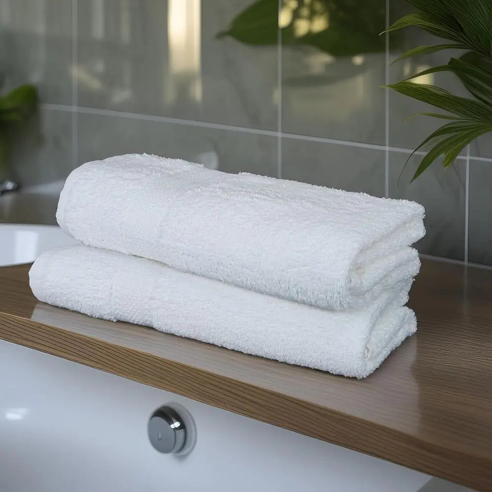12-Pack Large 100% Cotton Bath Towels 24x50 white