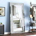 Large Silver Sparkly Crystal Rhinestone Diamond Frameless  Mirrors Wall Mounted