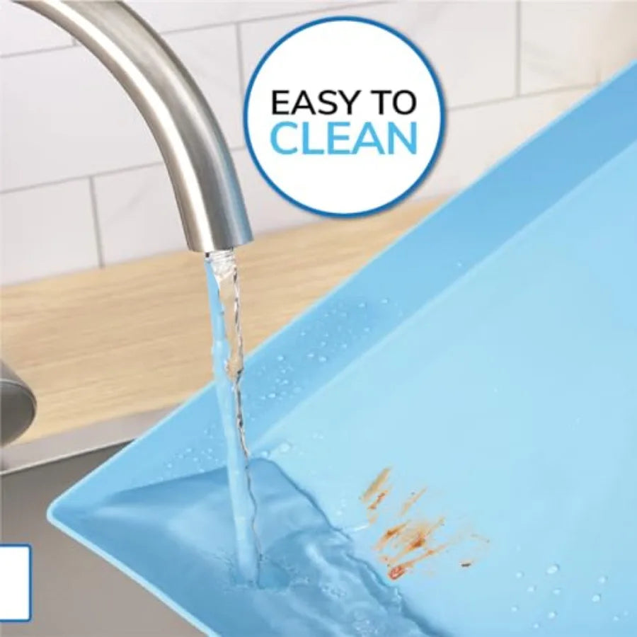 Coastal Plastic Serving Trays Set of 4 15 x 10 Large Unbreakable Reusable Rectangular