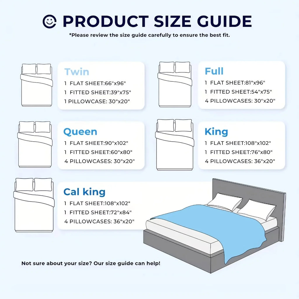4pcs Bamboo Cooling Bedding - Extra Deep Pocket Breathable And Cooling  Sheet And Fitted Sheet -