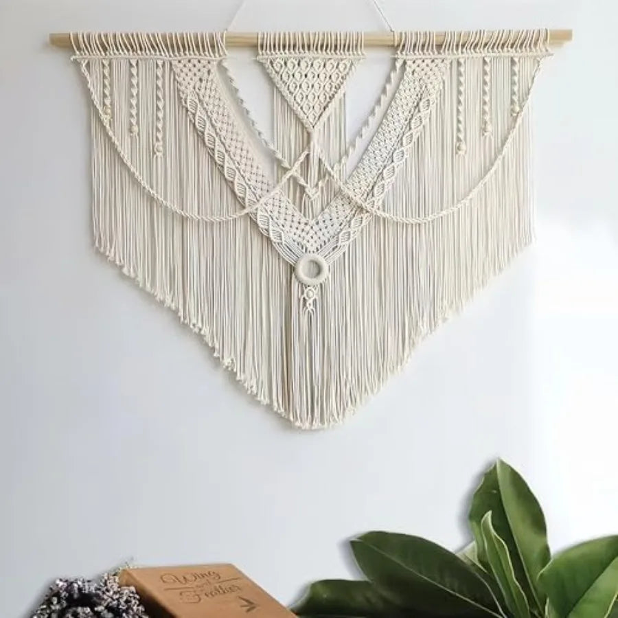 Handmade Boho Tapestry Macrame Wall Decor Art- Chic Bohemian