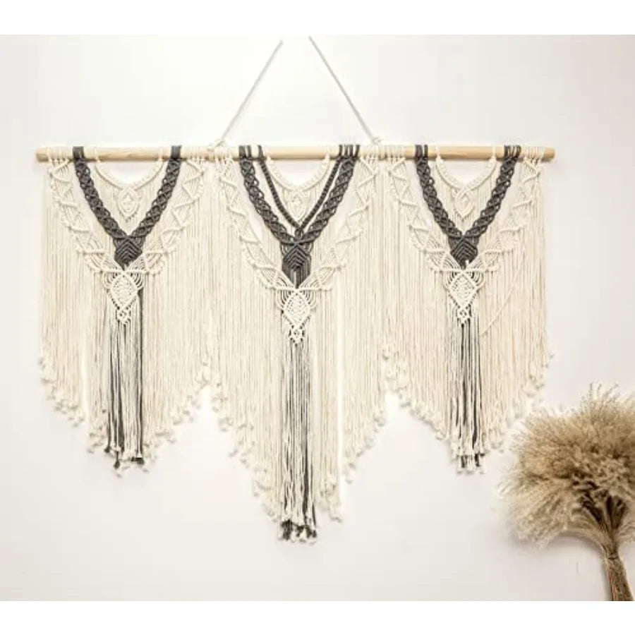 Handmade Boho Tapestry Macrame Wall Decor Art- Chic Bohemian