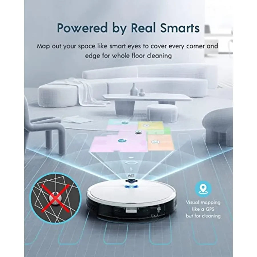 Vac Station Robot Vacuum and Mop for Home Use Plastic, Self-Emptying 3-in-1 Cleaner with 200-Min Runtime, 3000Pa Suction,