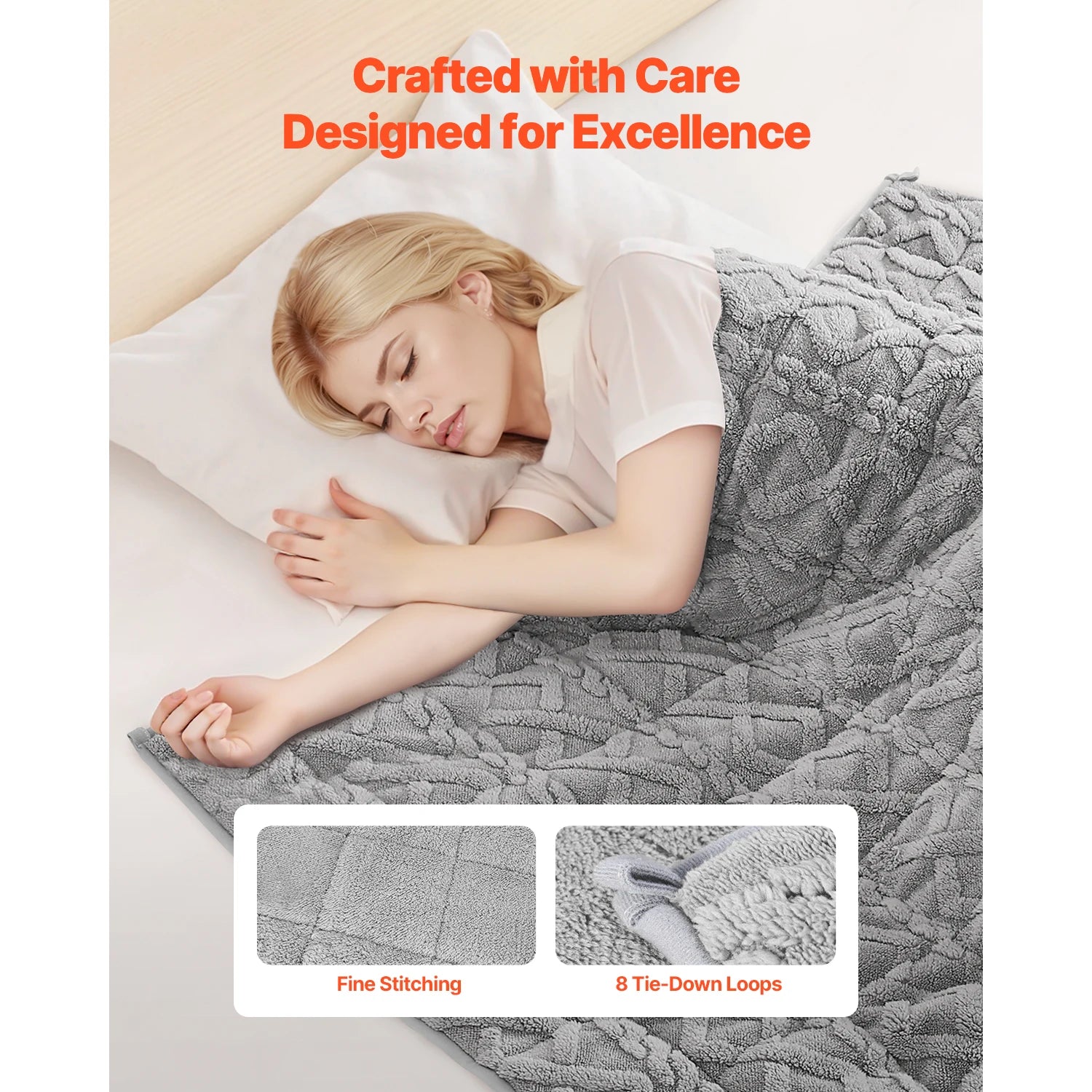 Weighted Blanket 20 lbs 60 x 80 in Queen Size Sherpa Fleece Blanket w/ Glass Beads for 200-250 lbs