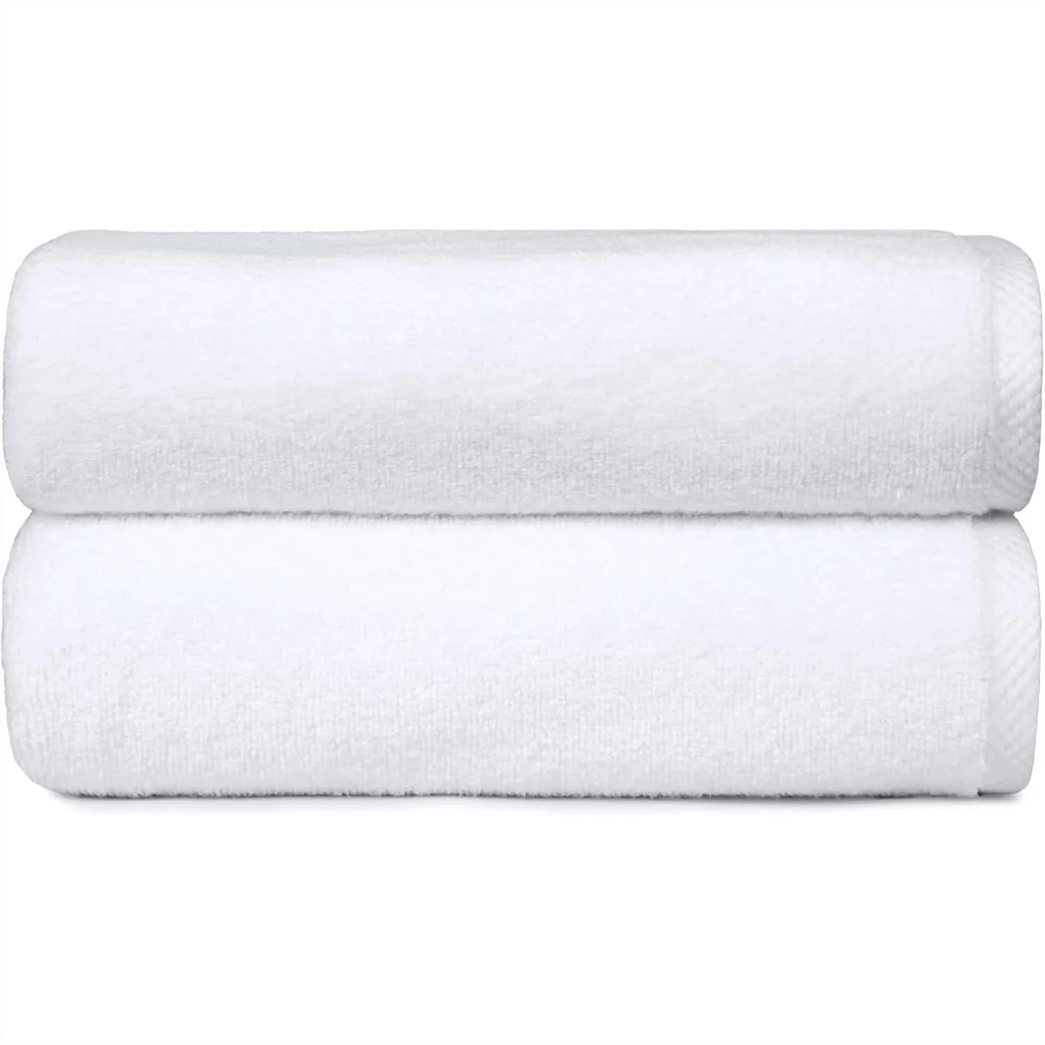 Quick-Dry Oversize Bath Towel 100% Cotton 54x30 Inches for Bathroom, White
