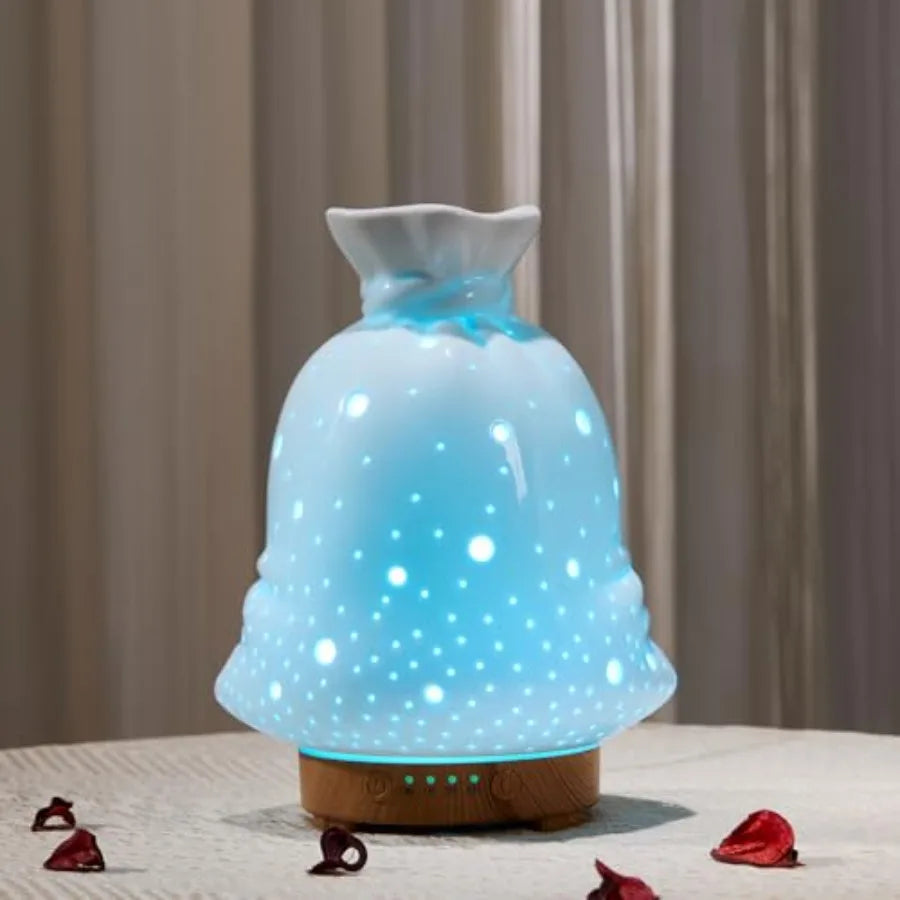 Hand Blown Essential Oil Diffuser Ultrasonic Cool Mist Scent , Whisper Quiet