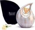 Teardrop Heart Cremation Urn for Human Ash|  | Large | 2.5 Liter Capacity