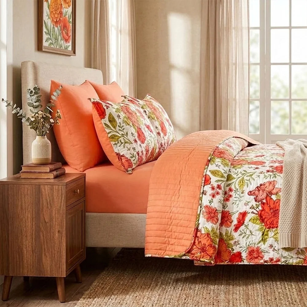 6 Pcs Printed Bedspread Set Luxury High Quality Quilt Set Quilting Thin Comforter Set All Season Use Local Warehouse
