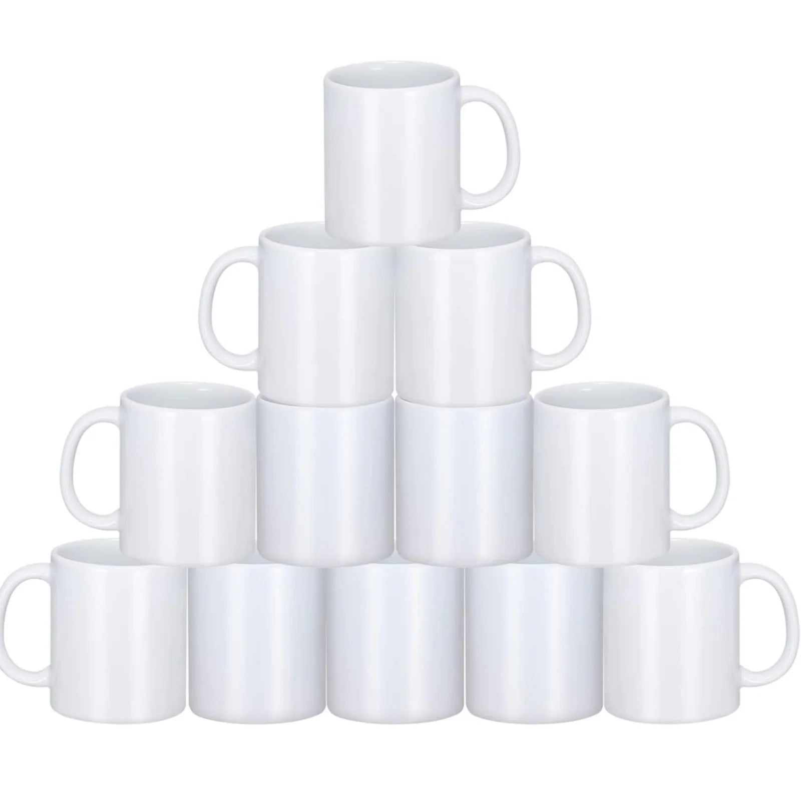 Sublimation Mugs Blank White Ceramic Sublimation Cups, 11 oz Set of 12