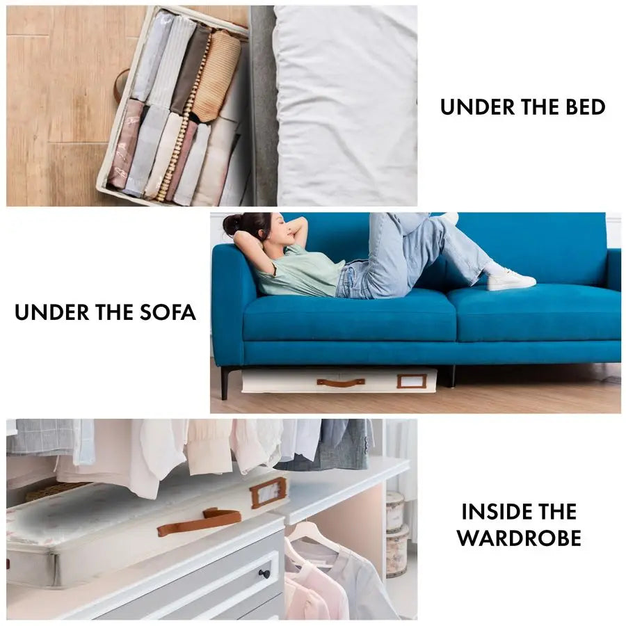2pc Low Profile Under Bed/couch Storage Containers Lids,