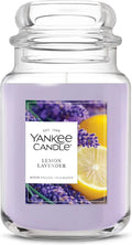Lemon Lavender Scented Candle, 22oz Large Jar, 150-Hour Burn Time