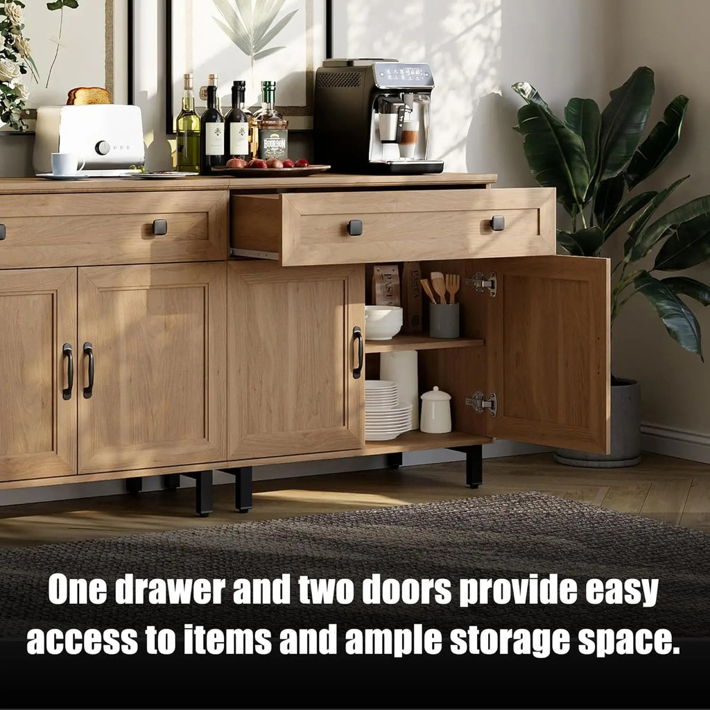 3 in 1 Modern Buffet Cabinet with 2 Doors and 1 Drawer Wood