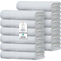 12-Pack Large 100% Cotton Bath Towels 24x50 white