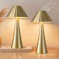 26.5 Inch Modern Metal Mini Table Lamp Set Of 2,  Top Touch Control and USB Charging, Dimmable LED Light