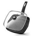 KOCH SYSTEME CS 10 Inch Nonstick Grill Pan and Lid for Stove Tops,  Bakelite Handle