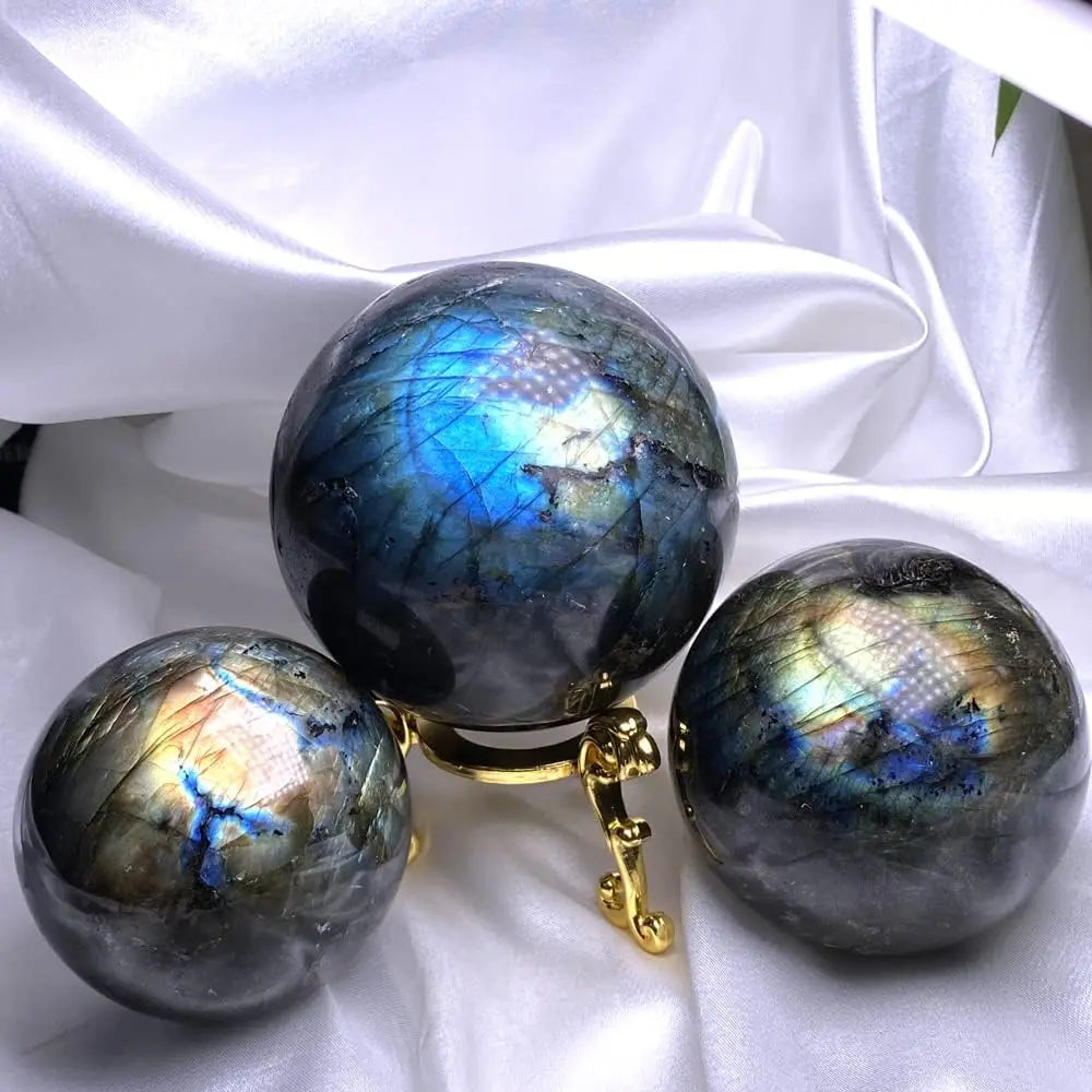 Natural Crystal Labradorite Sphere
