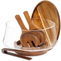 Large Glass Salad Bowl with Lid Set, 5.7 L  Trifle and Serving Bowls with Lids as Cheese Board