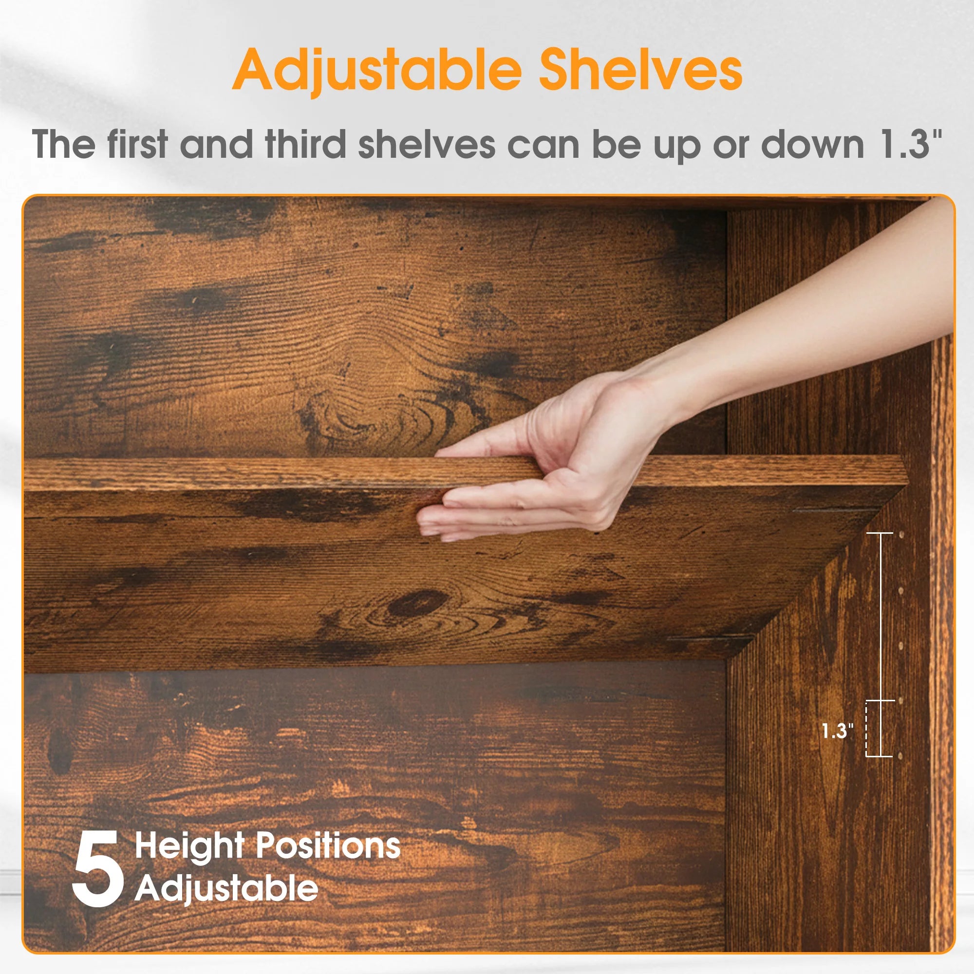 6 Shelf Bookcase Wooden Large 63 Inch Tall Bookcase Standing Open Book Shelf Organizer Adjustable Display