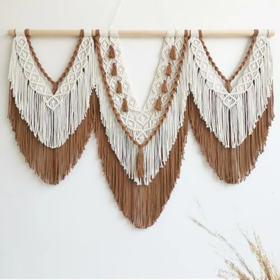 Handmade Boho Tapestry Macrame Wall Decor Art- Chic Bohemian