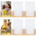Pack LED Acrylic Photo Frames Night Lights Blanks, Light with Wood Stand for Heat Press Machine Prints