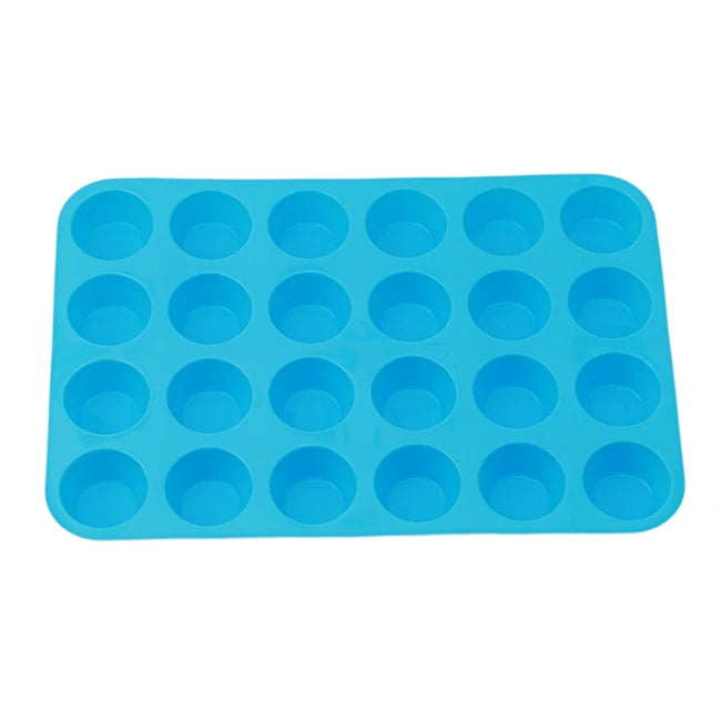 24-Hole Cake Mold Silicone  Bakeware Pan Tray Mould