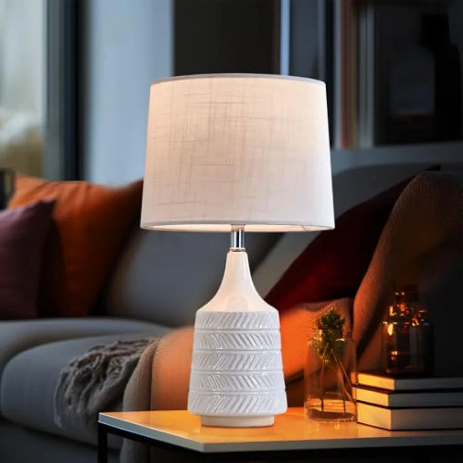 Ceramic Table Lamps Set of 2, Decor Farmhouse Lamps f, 18.5"