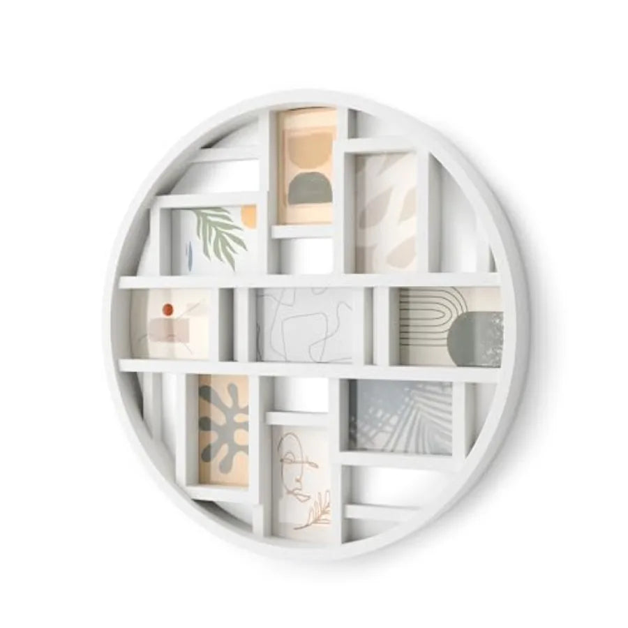 Luna Collage Picture Frame Holds Nine 4x6 Photos Large 22-Inch Diameter