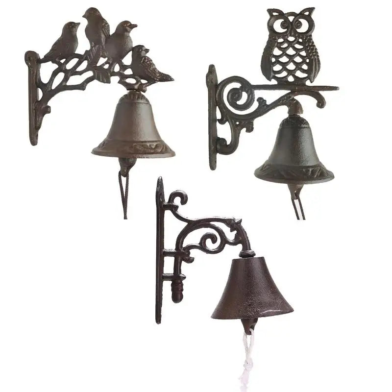 Door Bell Cast Iron Antique Country House Look, Loud Sound Weatherproof