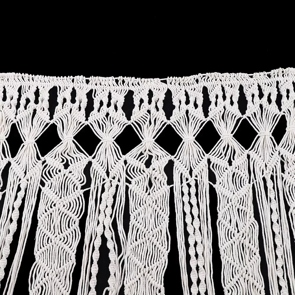 Macrame Woven Wall Hanging Tapestry Boho Backdrop Curtain Home Decor Handmade US