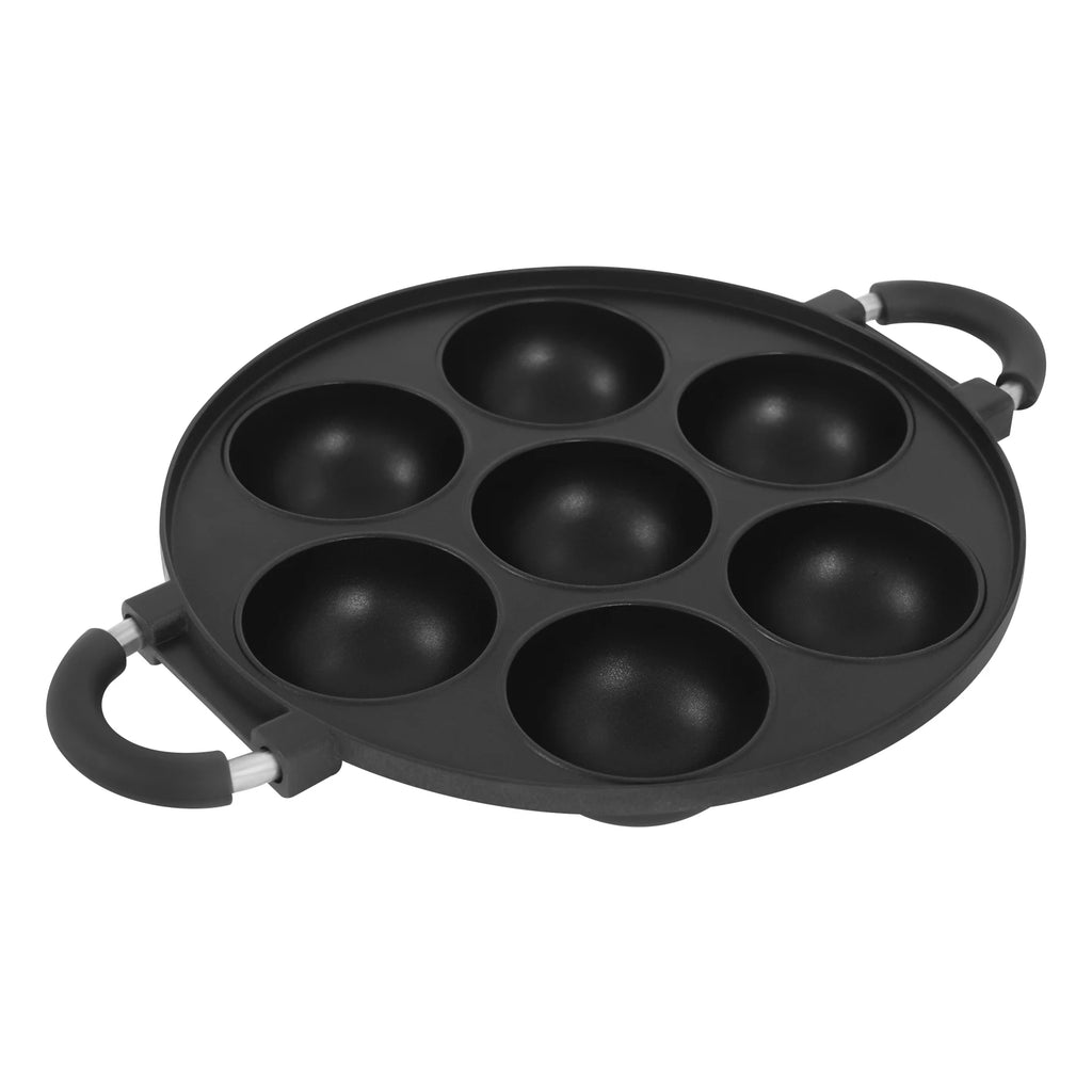 7-Hole Cake Mold Baking Pan with Handle Cake Cooking Pan Takoyaki Maker Non-stick Omelette Pan Kitchenware