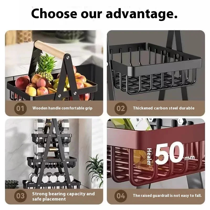 2 and 3 Tier Portable Iron Organizer for multi-use