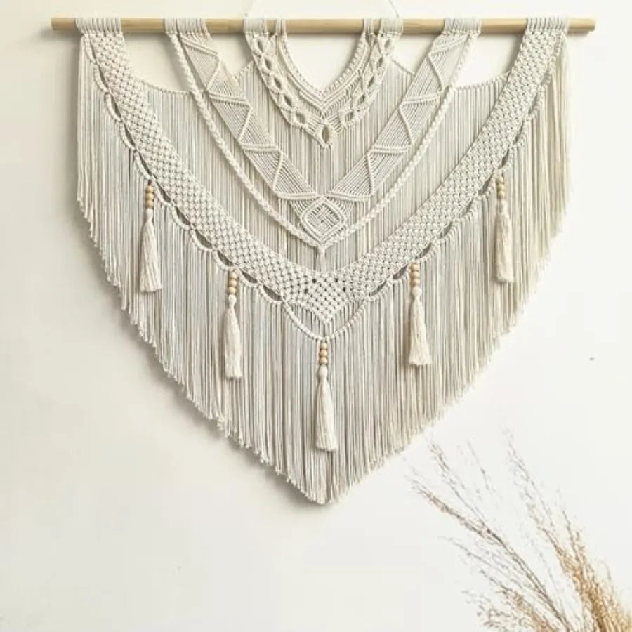 Handmade Boho Tapestry Macrame Wall Decor Art- Chic Bohemian