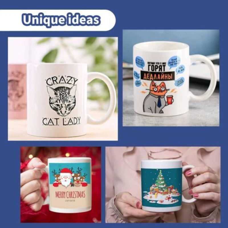 Sublimation Mugs Blank White Ceramic Sublimation Cups, 11 oz Set of 12